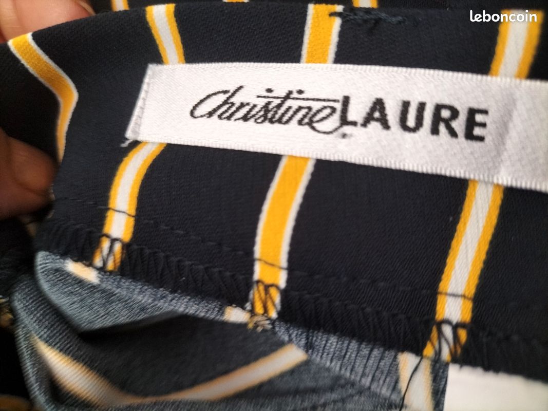 Pantalon Chic Christine Laure - Taille 46 Noir - Neuf Sans étiquettes - Coupe Droite été