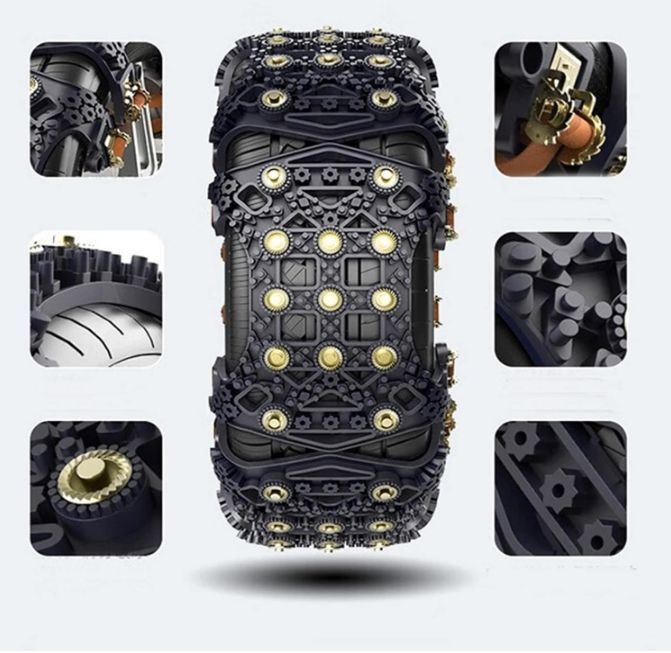 Chaines Neige 6PCS, Chaines Neige Universel 165-265MM R15-R19, WYRIAZA  Chaine Voiture 205 55 R16, Chaine Neige Easy Grip Chaine Voiture Neige  Chaine Pneu Voiture Extrem Grip Automatic - Noir : : Auto