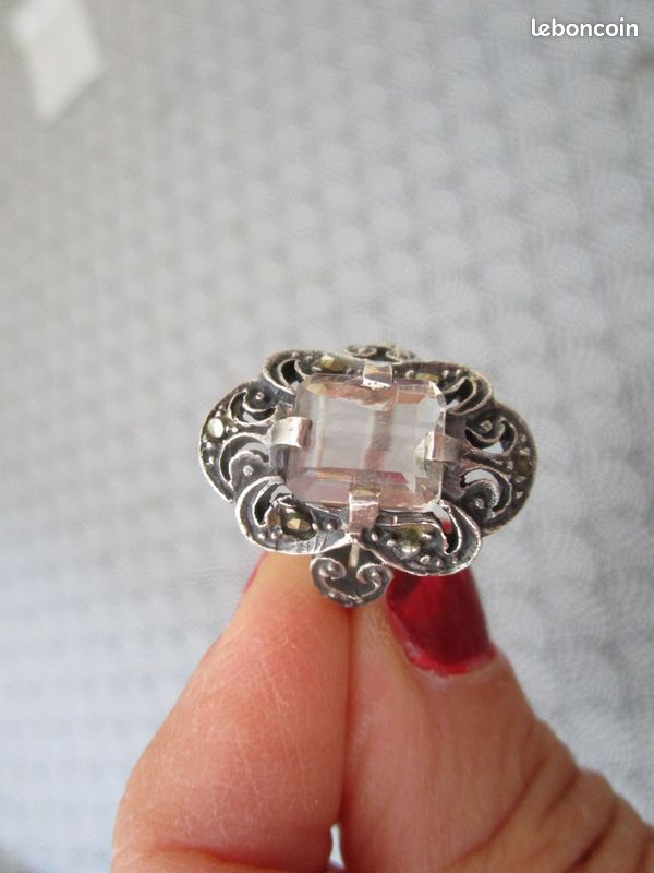 Ancienne Bague Akha en Argent Triangle D'Or Thaïlande Ethnique