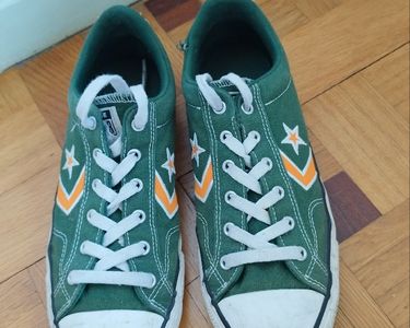 Baskets Converse Converse Verte Et Orange Converse Basse Verte