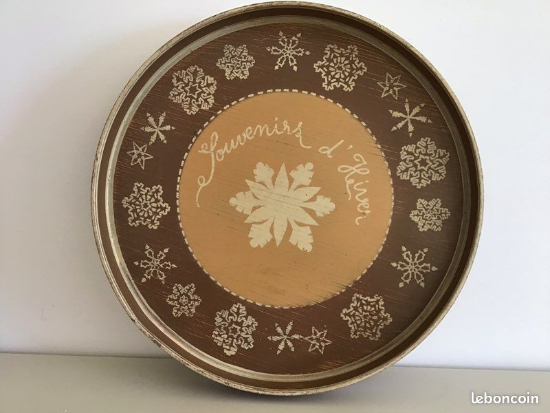 Plateau en bois motifs étoiles des neiges (image 1)