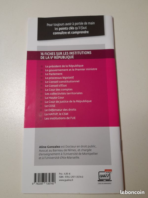 Institutions de la Vème République – Comprendre le fonctionnement de la République française (Gualino) (image 2)