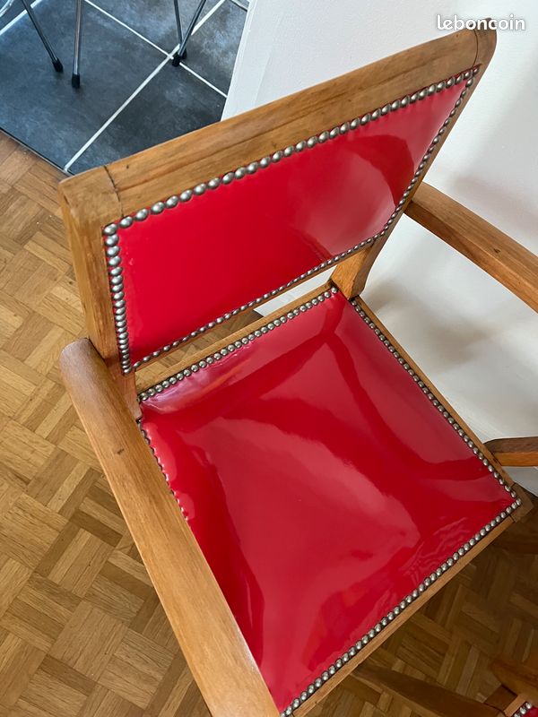💚 fauteuil / paire bridge art déco vintage refait à neuf design 💚 (image 6)