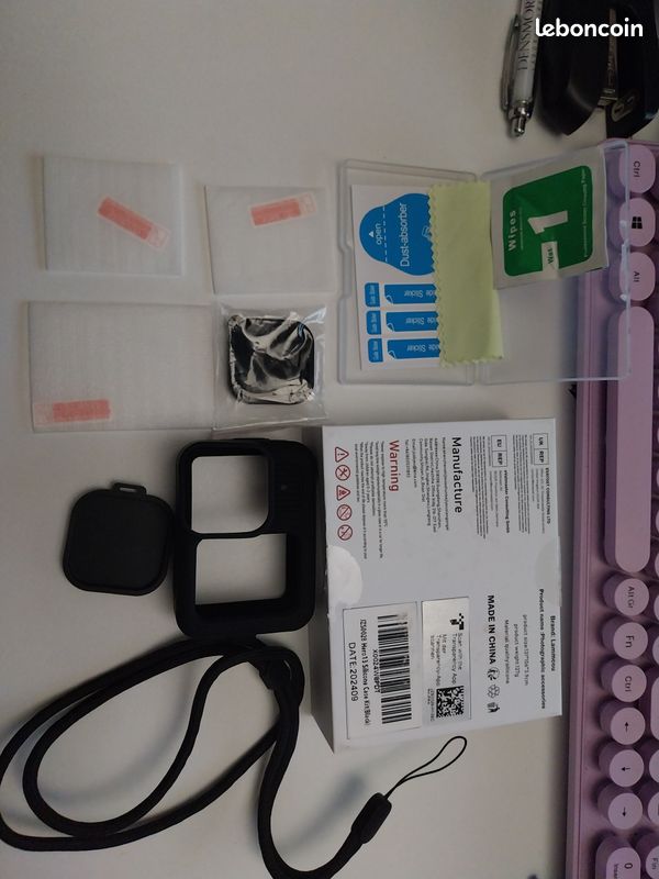 Kit Protection Silicone + Verres Trempés Pour GoPro Hero 12/11/10/9 - Coque Noire Complète