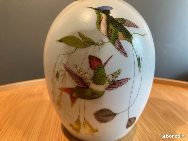 rare magnifique ancienne lampe berger en porcelaine signé berger paris