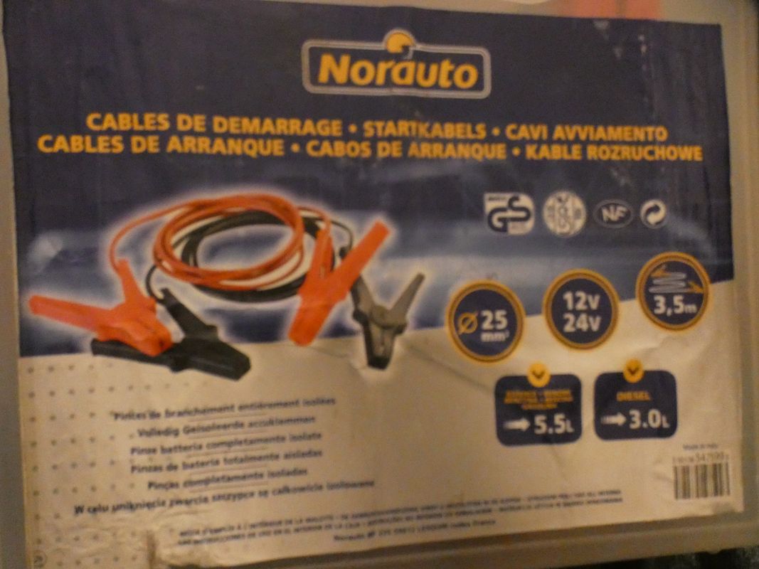 Câbles de démarrage 25 mm² - 3,5 m - Norauto