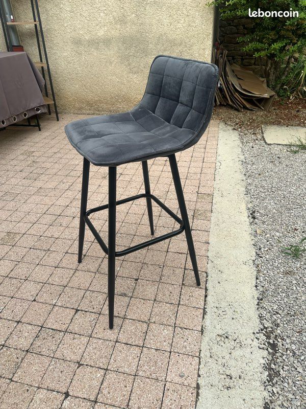 Lot de 2 chaises hautes grises (image 2)