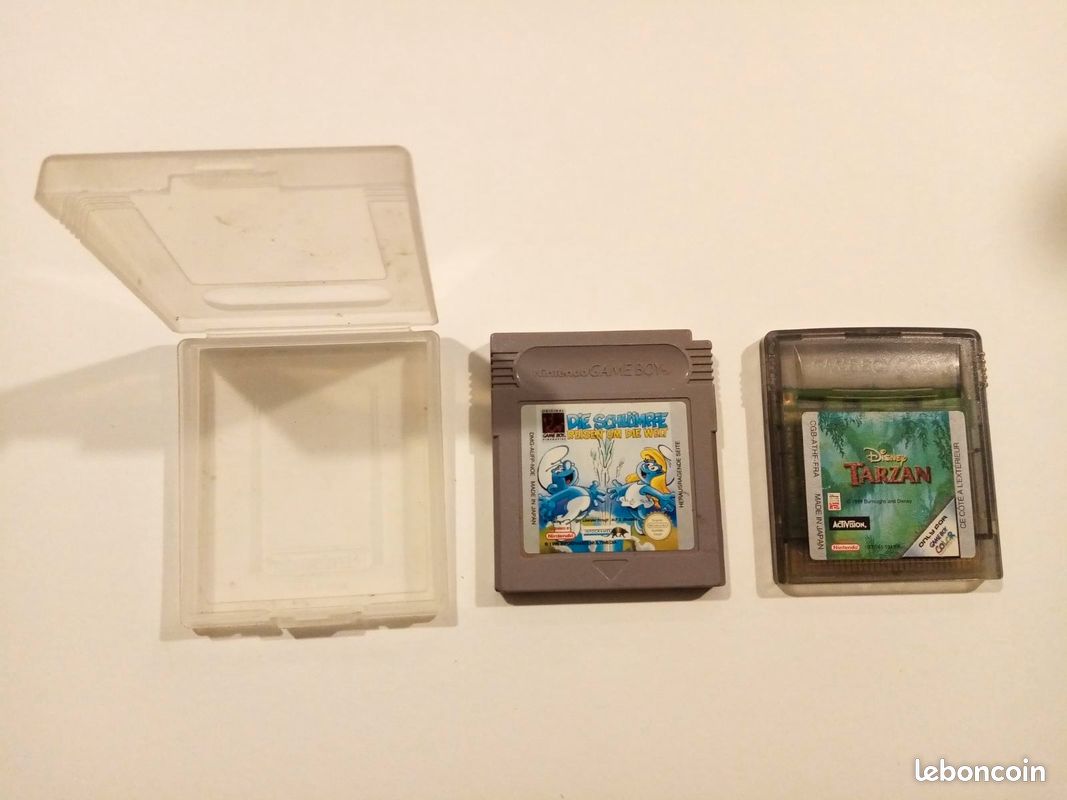 Cartouches game boy color Les schtroumpfs et Tarzan (image 1)