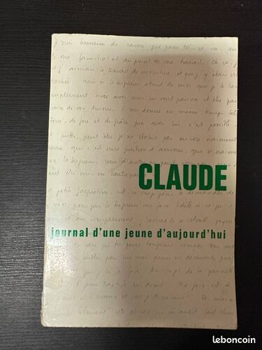 [Livre] Claude Journal d'une jeune d'aujourd'hui - Bon état (image 1)