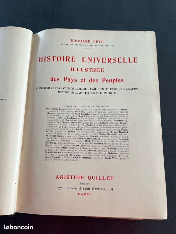 Très beau ancien livreHistoire universelle illustrée des pays et des peuples (image 3)