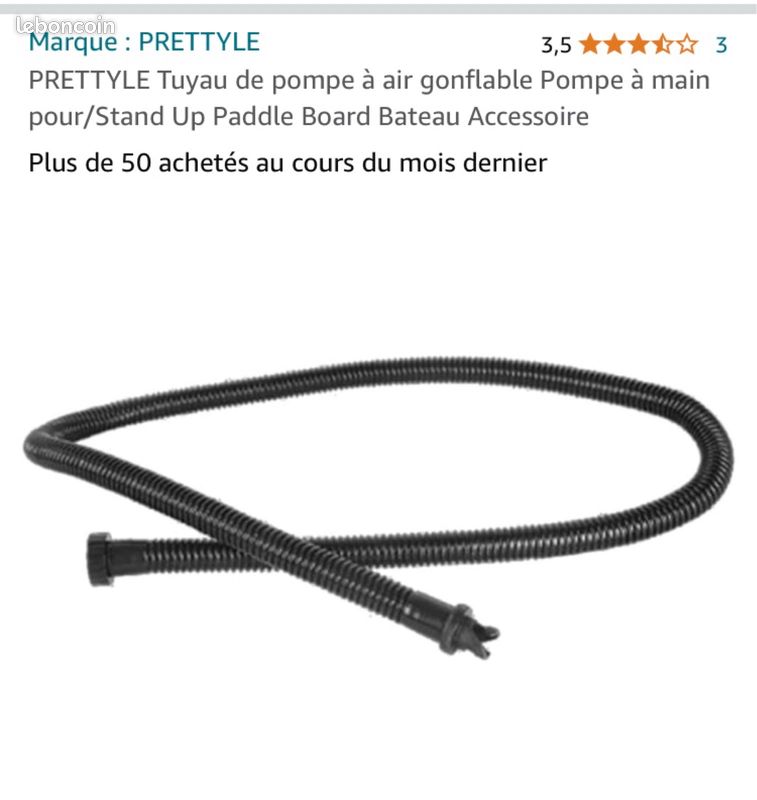Tuyau Pompe à Air Gonflable Jvareaty 145cm - Souple Et Résistant Pour SUP, Bateaux Et Matériel Nautique
