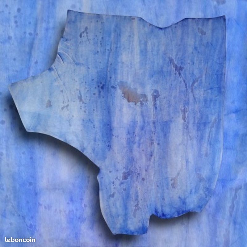 Cuir Bleu Antique ép. 2 mm peau tannage végétal (image 1)