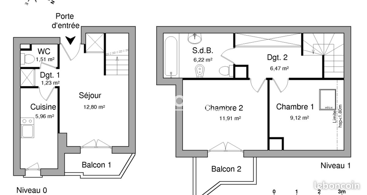 Appartement 3 pièces 55 m² · à Pau · 55 m² · 550 €/mois