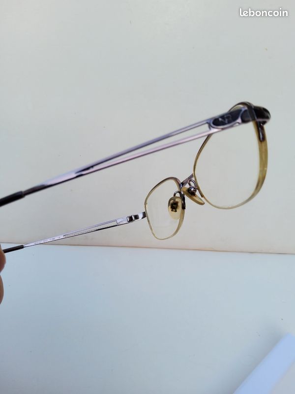 Monture de lunettes vintage Nina Ricci NR 2137 dorée / violette (image 4)