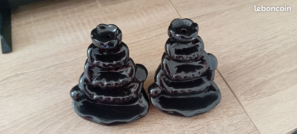 Brûleur D'Encens En Céramique Cascade Bouddha À Reflux De Fumée + 20