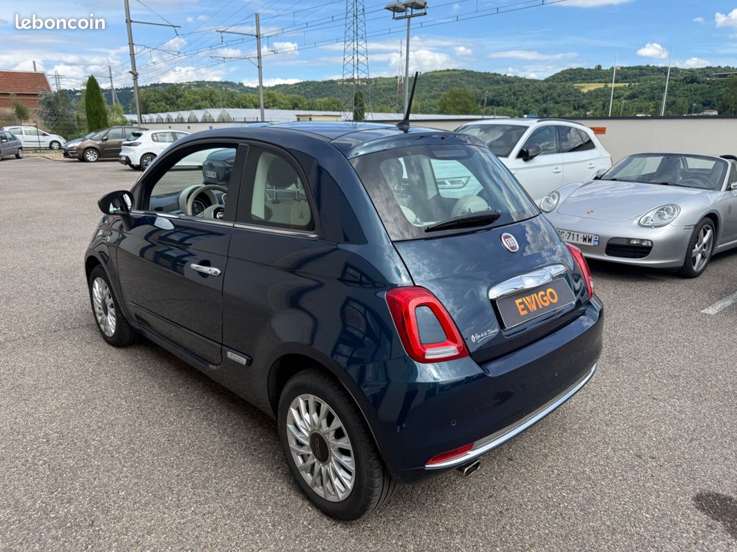 Fiat 500 1.2 70 lounge / distribution neuve / clim / toit panoramique / radars de recule / vitre electrique (image 2)