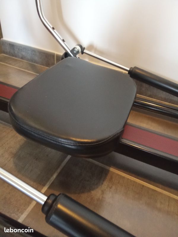 Rameur coloris noir et chrome Sport Plein air