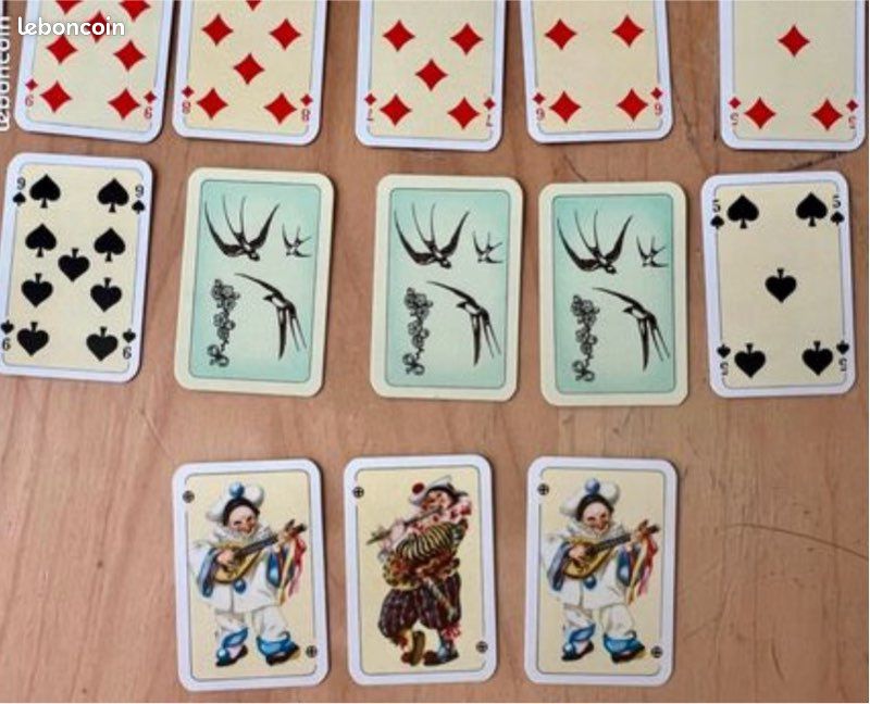 Ancien Jeu De 52 Cartes Miniatures F.X. Schmid Munich - Occasion Bon état