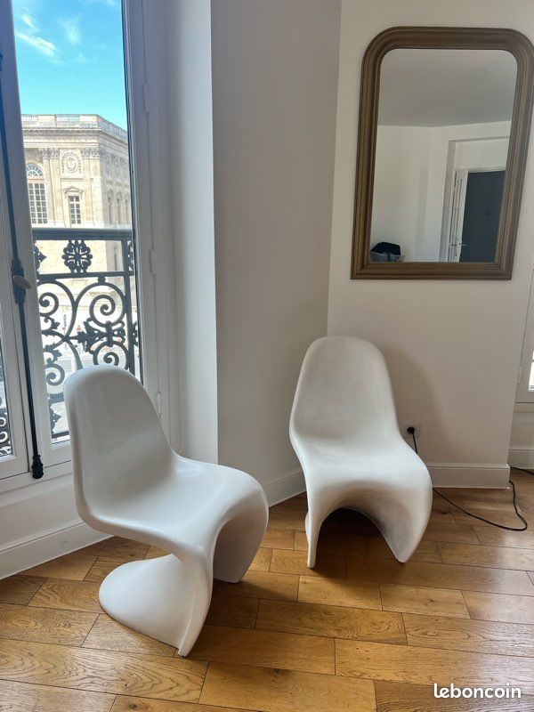 Chaise type Panton Verner blanc (image 1)