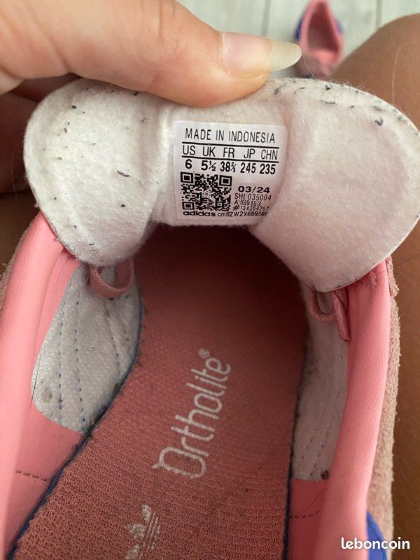 Adidas gazelle rose et bleu taille 38 (image 9)