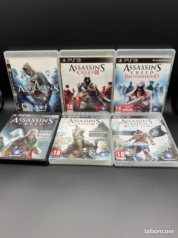 Lot De 5 Jeux Assassin's Creed Sur PS3 - Ubisoft - Complets Et En Très Bon état - PAL FR