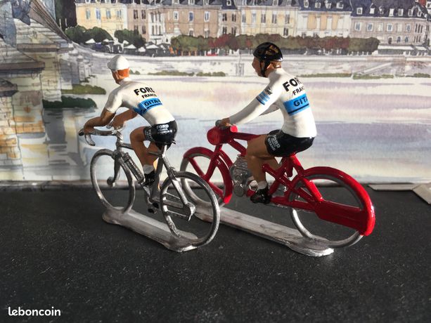 lot métal coureurs cyclistes Roger Salza Aludo Quiralu