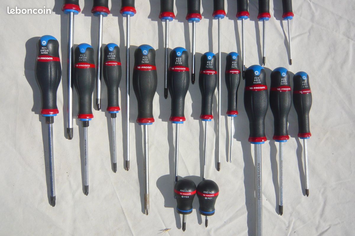 Recherche Tournevis Cruciforme Pozidriv Facom Série Protwist Bleu PZ-AND-ASD-AWD-AWDH-AWDH CK (image 3)