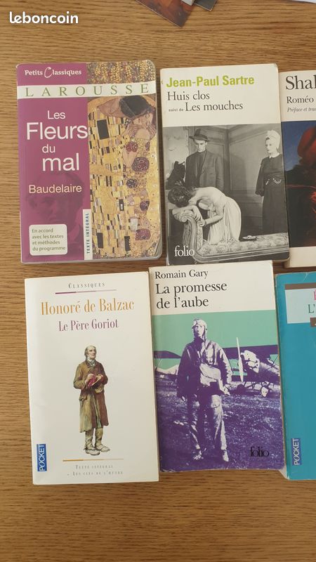 Lot de Livres (Shakespeare,Molière,Zola,Vian,Gary,Sartre,Baudelaire) (image 1)