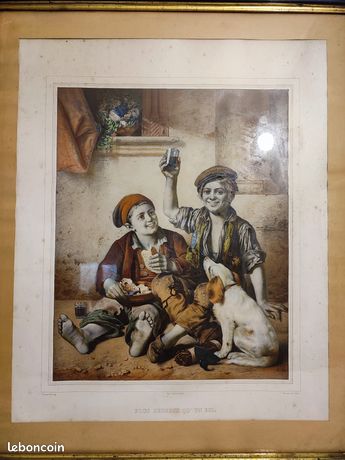 Chromolithographie Ancienne Rare (vers 1910) - Jeune Prince De Galles (Edouard VIII) - Encadrée