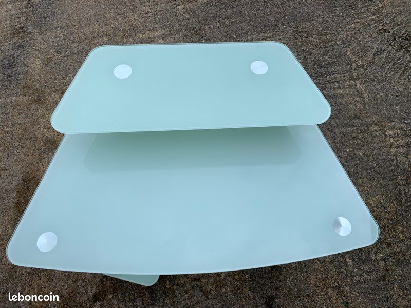 Bureau verre multi plateaux (image 3)