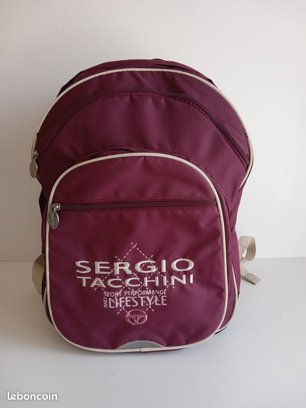 Sac Ville Sergio Tacchini En Toile Imperméable Et Cuir - Shopping Femme, Très Joli
