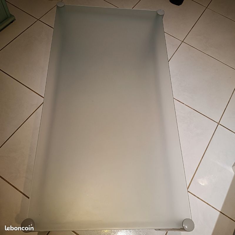 Table basse en verre opaque style "trempé" (image 2)