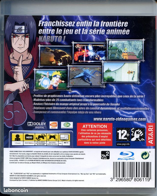 Jeu PS3 Naruto Ultimate Ninja Storm Collection - Complet Avec Boîtier - Bon État