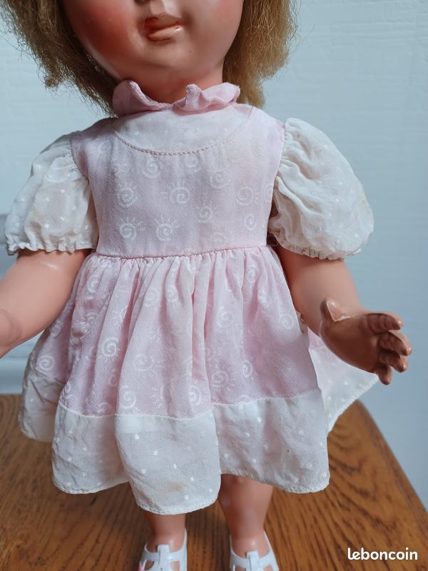 Perruque Ancienne Pour Poupée Jumeau SFBJ 29 Cm – France 1940-1950