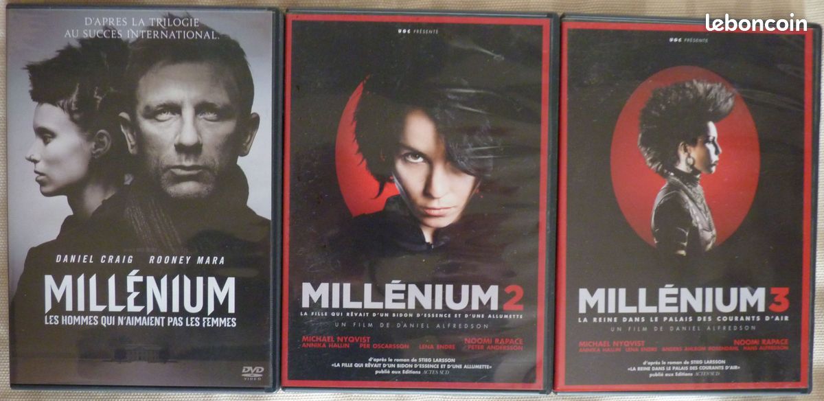 Lot de 3 DVD VIDEO - MILLENIUM (image 1)