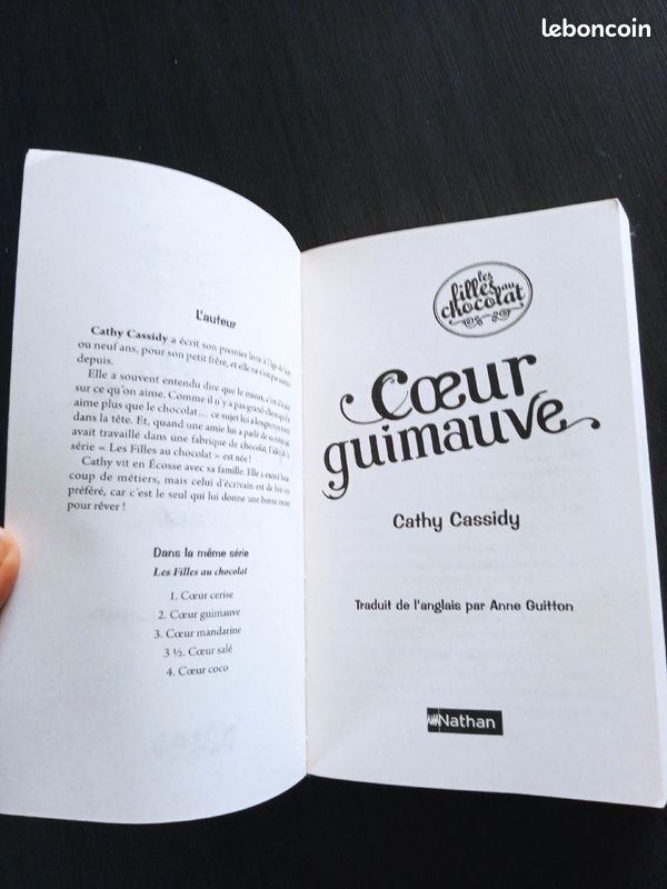Coeur Guimauve Les filles au chocolat, Cathy Cassidy
1. Cœur cerise
2. Coeur guimauve (image 3)