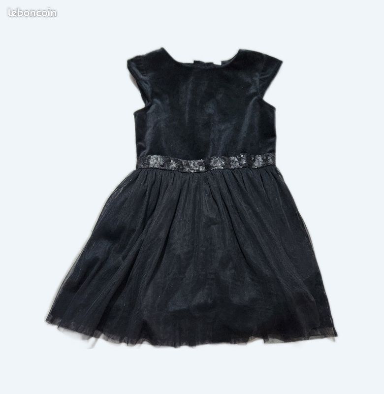 Robe De Soirée Gymboree Noire Métallisée Taille 6 Fille - Neuve Avec étiquettes