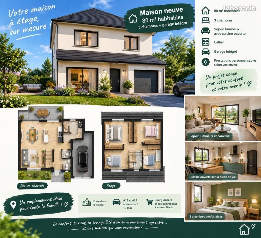 Maison 4 pièces 110 m² · à Saint-Martin-du-Vivier · 110 m² · 290 000 €