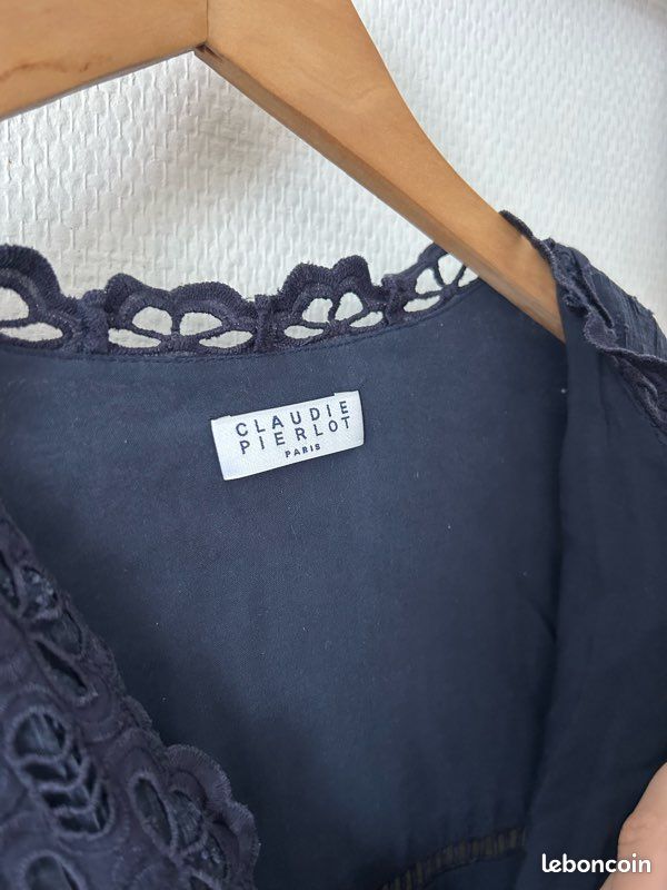 Robe Claudie Pierlot bleu marine très bon état taille 36 (image 2)