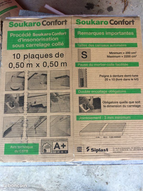 Plaque isolant phonique sous carrelage neuve siplast soukaro (image 1)