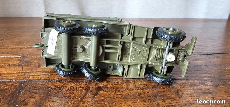 Camion Militaire Dodge 6x6 Bâché Avec 2 Soldats – France Jouet FJ – Échelle 1:55 (Années 60)