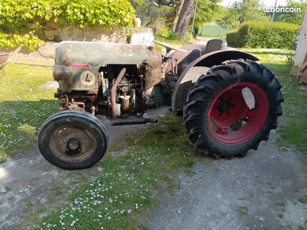 Tracteur en bois avec remorque - vert - Fabricant Européen