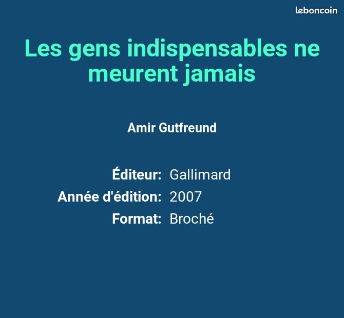 Les gens indispensables ne meurent jamais - Amir Gutfreund et Katherine Werchowski (image 2)