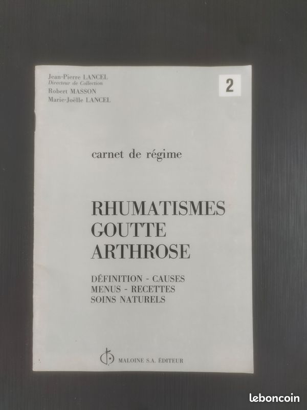 Carnet de régime rhumatismes goutte arthrose livre (image 1)