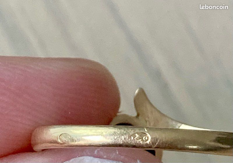 Bague solitaire Or 18K (750) & saphir bleu nuit — Élégante & Poinçonnée (image 5)