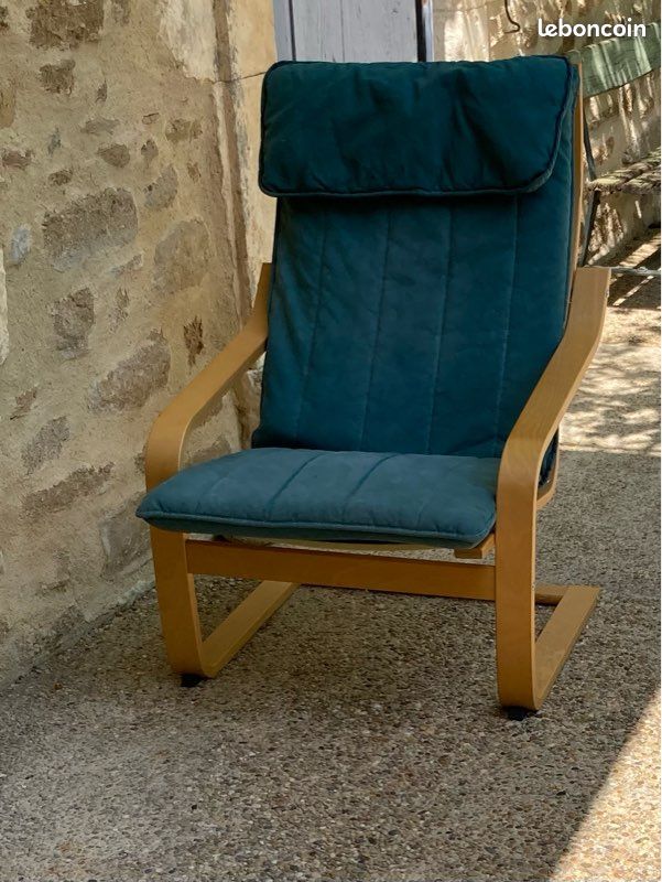 Fauteuil IKEA housse vert émeraude (image 6)