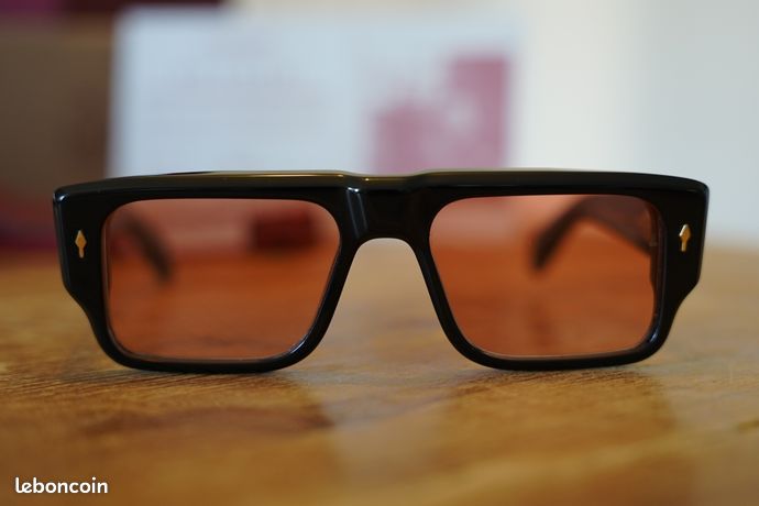 Lunettes De Soleil Jacques Marie Mage - Modèle Devoto Beluga N.31/400 - Acétate Et Or - Occasion