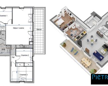 Appartement 360 000 € - 106 m²