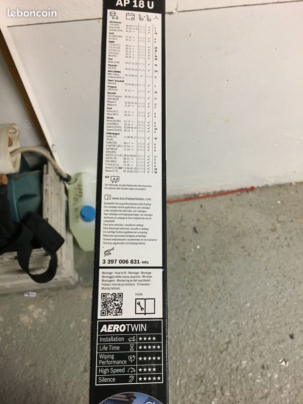 Balai essuie glace avant 450 mm bosch ap 18 U (image 2)