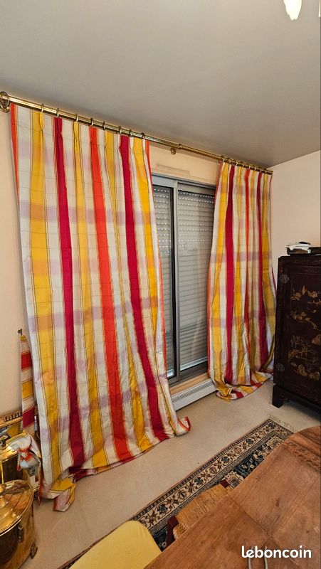 Paire de Rideaux Voile 60 x 160 cm Sandras Kaki | Leroy Merlin